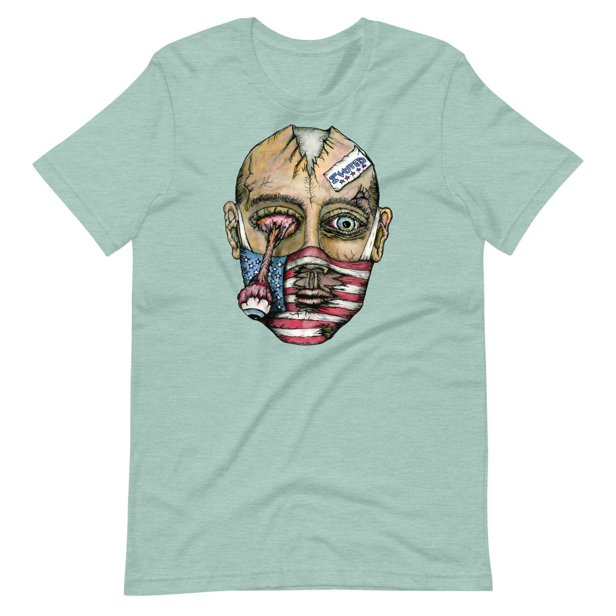 Masked Zombie Voter Graphic Shirt