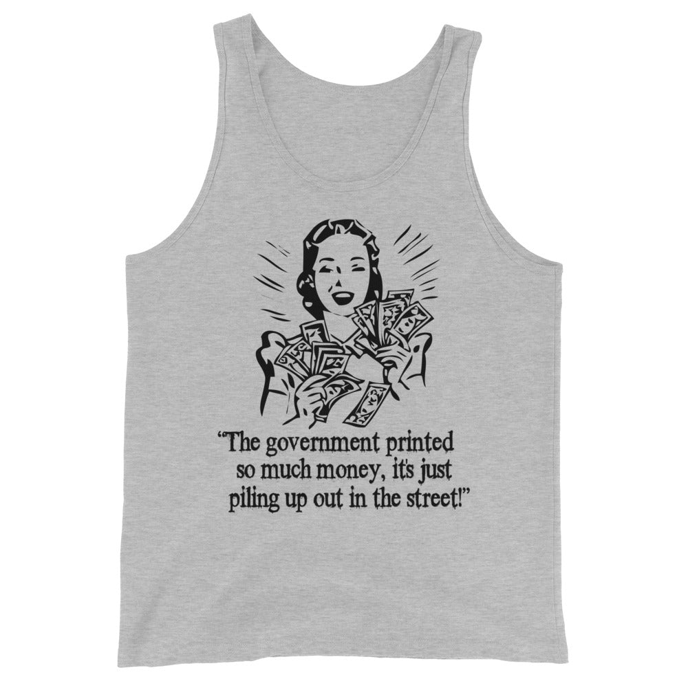 Money Piling Up Hyperinflation Premium Tank Top