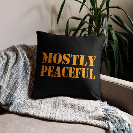 Mostly Peaceful Throw Pillow