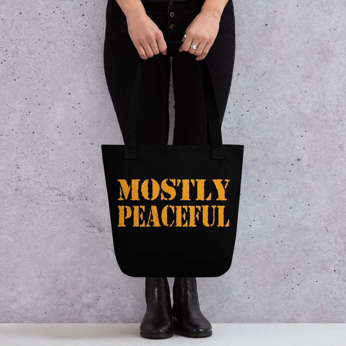 Mostly Peaceful Tote Bag