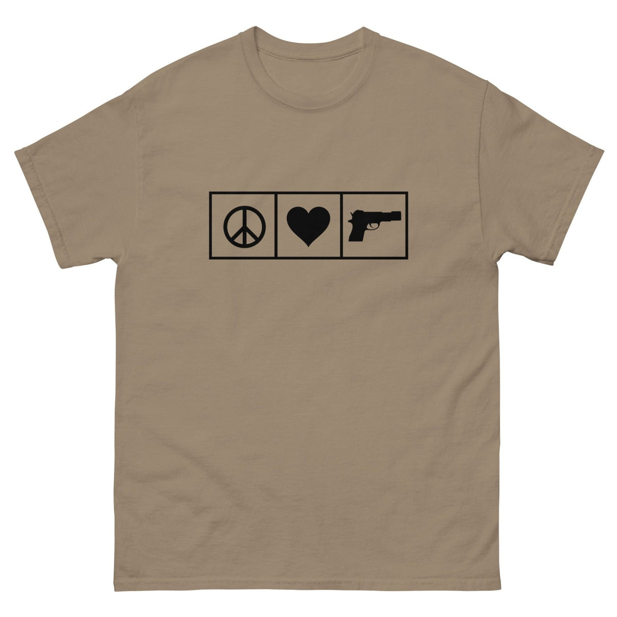 Peace Love Guns Heavy Cotton Shirt