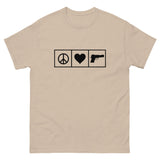 Peace Love Guns Heavy Cotton Shirt