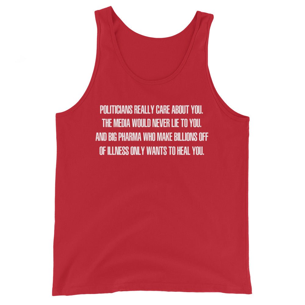 Politicians Really Care About You Premium Tank Top