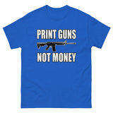 Print Guns Not Money Heavy Cotton Shirt