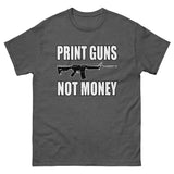 Print Guns Not Money Heavy Cotton Shirt