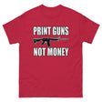 Print Guns Not Money Heavy Cotton Shirt