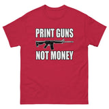 Print Guns Not Money Heavy Cotton Shirt