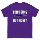 Print Guns Not Money Heavy Cotton Shirt