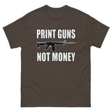 Print Guns Not Money Heavy Cotton Shirt