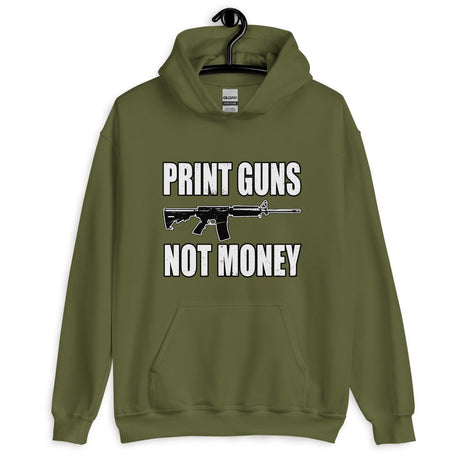 Print Guns Not Money Hoodie