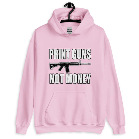 Print Guns Not Money Hoodie