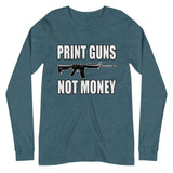 Print Guns Not Money Long Sleeve Shirt