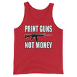 Print Guns Not Money Premium Tank Top