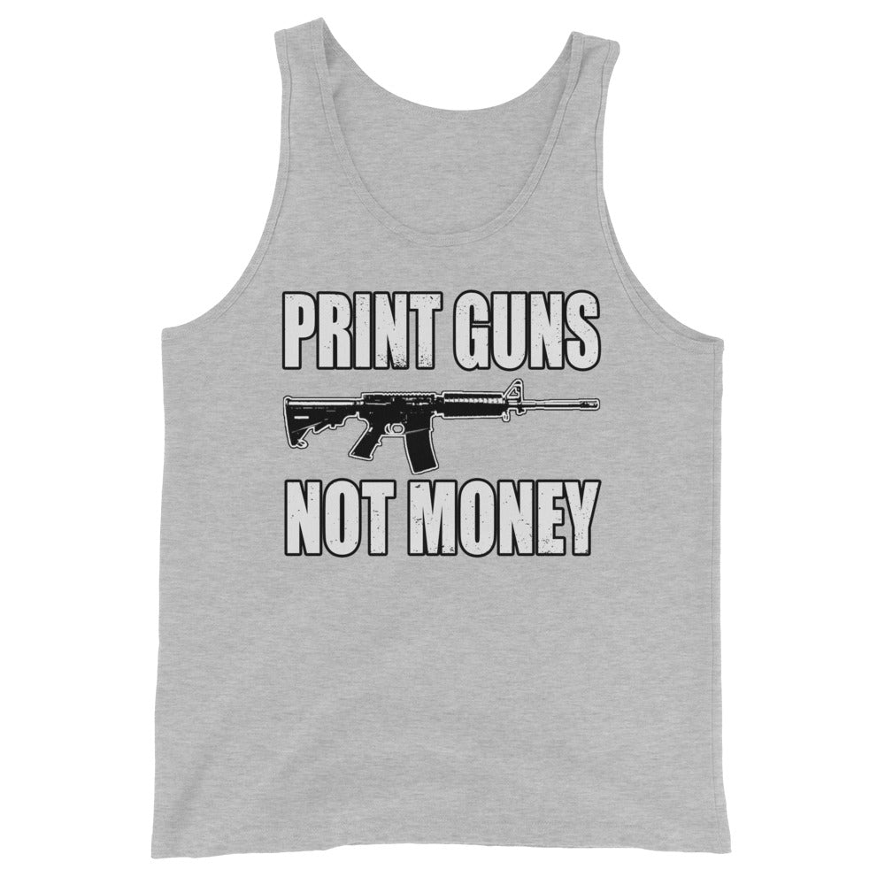 Print Guns Not Money Premium Tank Top