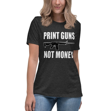 Print Guns Not Money Women's Shirt