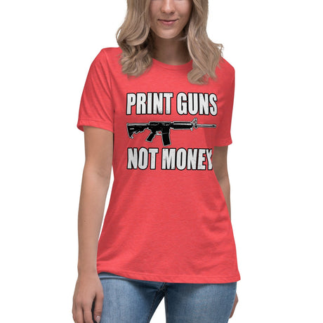 Print Guns Not Money Women's Shirt