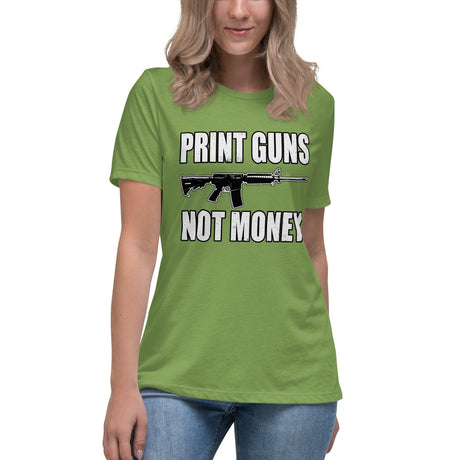 Print Guns Not Money Women's Shirt