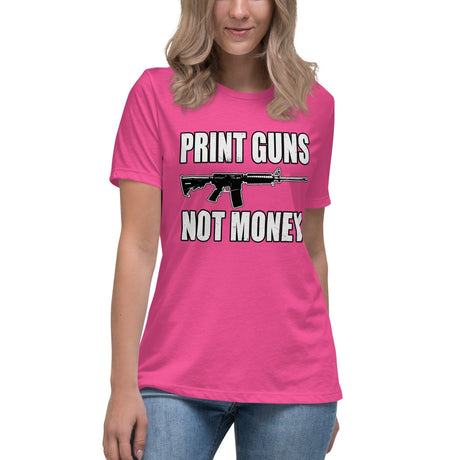 Print Guns Not Money Women's Shirt