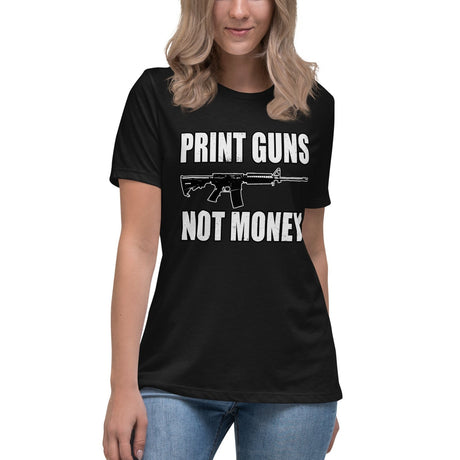 Print Guns Not Money Women's Shirt