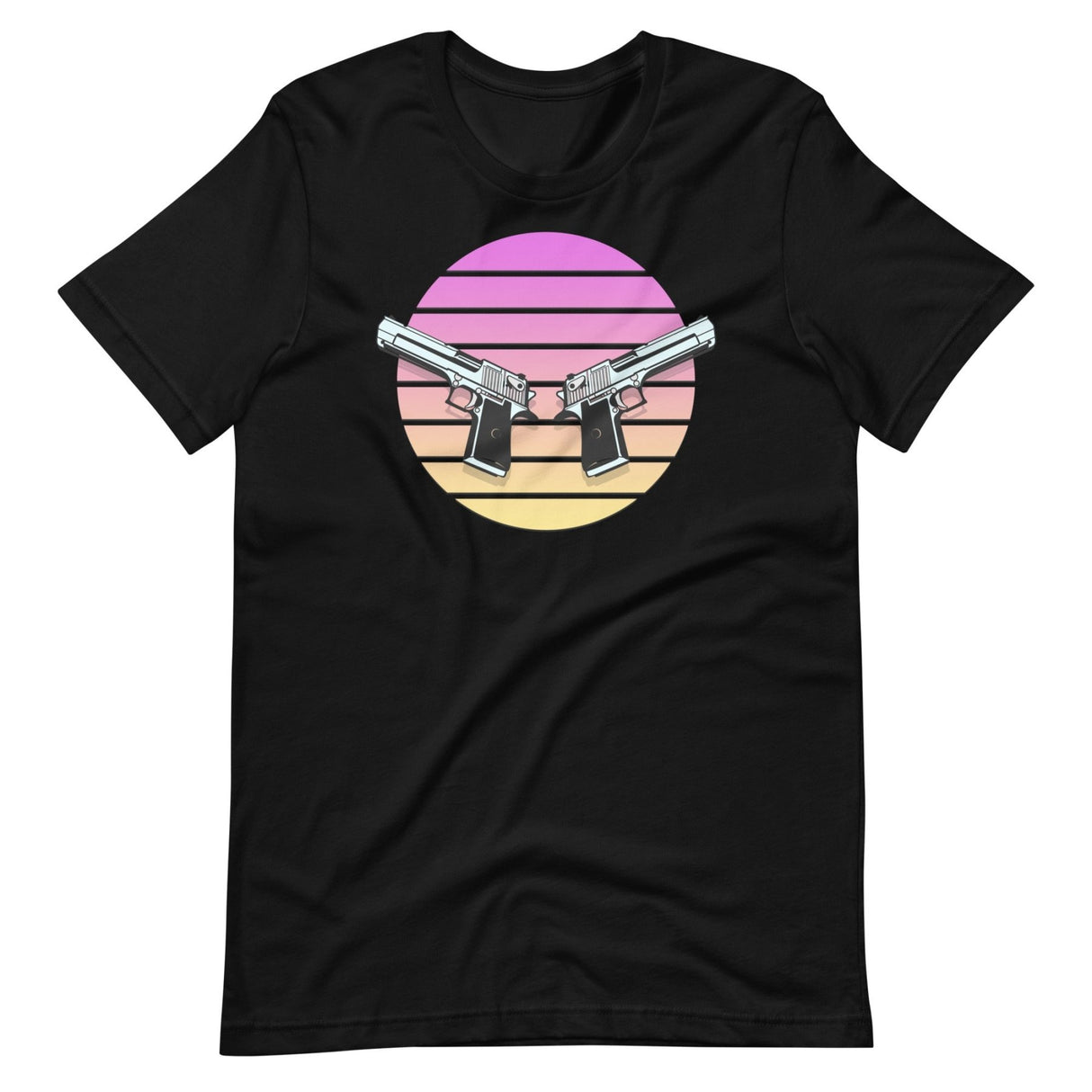 Retro 80s Gun Graphic Shirt