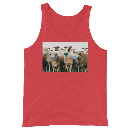 Sheep in Face Masks Premium Tank Top