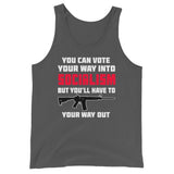 Shoot Your Way Out of Socialism Premium Tank Top