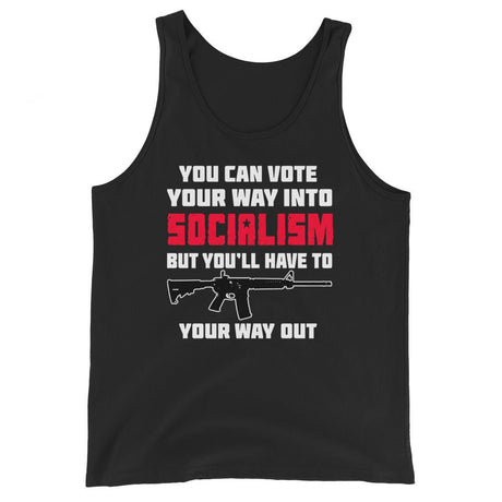 Shoot Your Way Out of Socialism Premium Tank Top