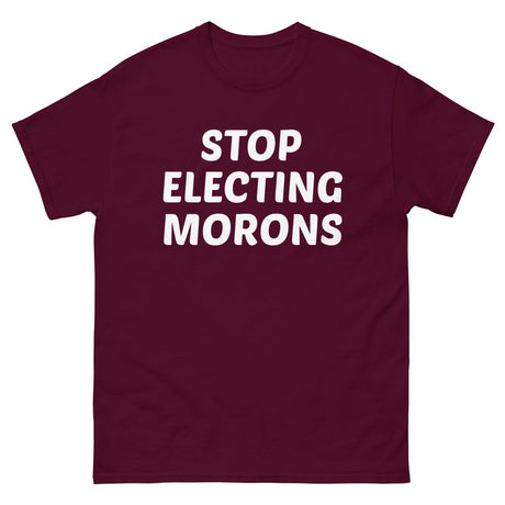 Stop Electing Morons Heavy Cotton Shirt