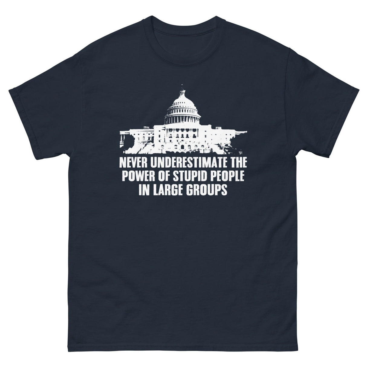 Stupid People in Large Groups Heavy Cotton Shirt