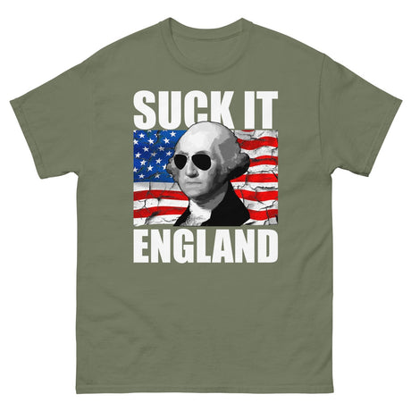 Suck it England George Washington Heavy Cotton Shirt