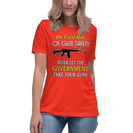 The First Rule of Gun Safety Women's Shirt