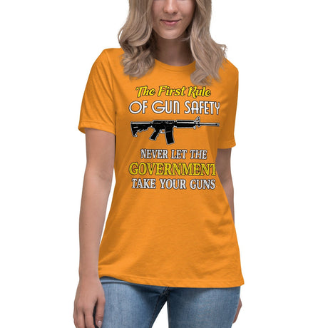 The First Rule of Gun Safety Women's Shirt