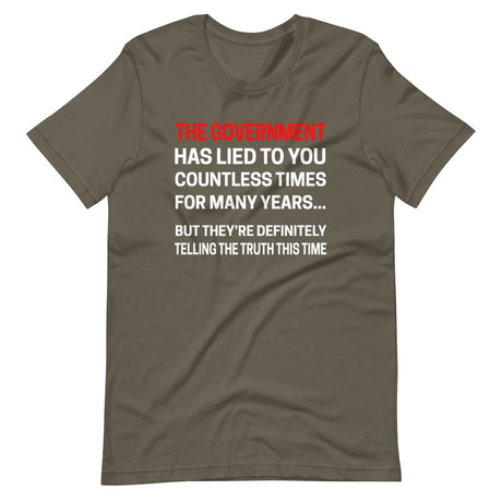 The Government Has Lied To You Shirt