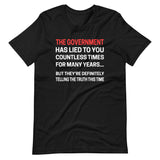 The Government Has Lied To You Shirt