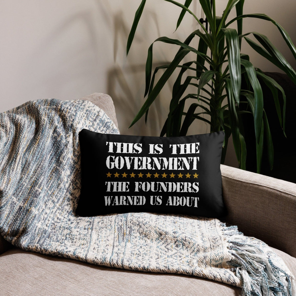 The Government The Founders Warned Us About Throw Pillow