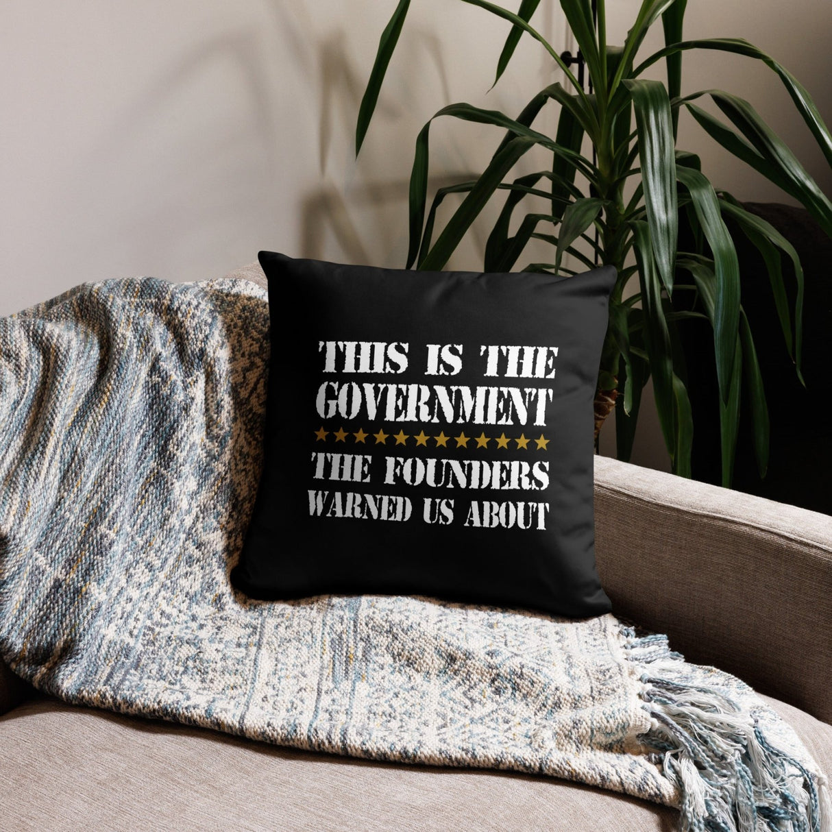 The Government The Founders Warned Us About Throw Pillow