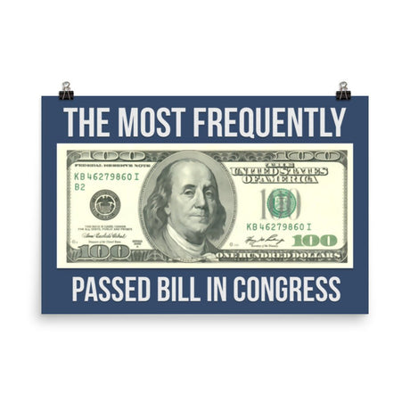 The Most Frequently Passed Bill in Congress Poster