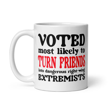 Voted Most Likely To Turn Friends Into Extremists Coffee Mug