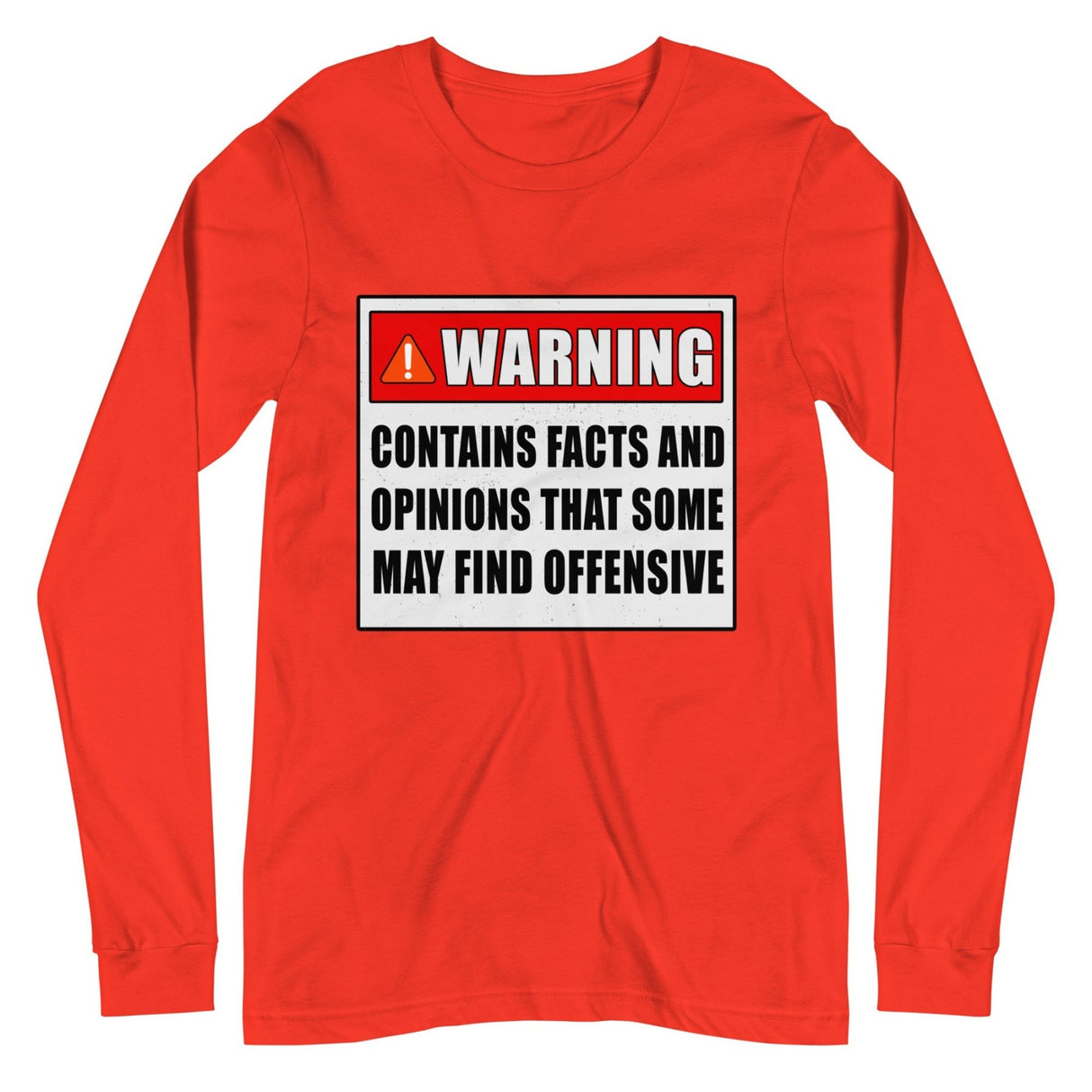 Warning Contains Facts That Some May Find Offensive Premium Long Sleeve Shirt