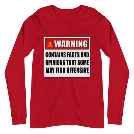 Warning Contains Facts That Some May Find Offensive Premium Long Sleeve Shirt