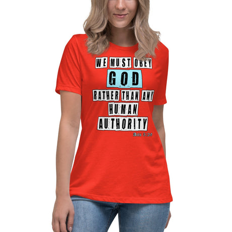 We Must Obey God Acts 5:29 Women's Shirt