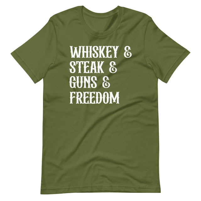 Whiskey Steak Guns And Freedom Shirt