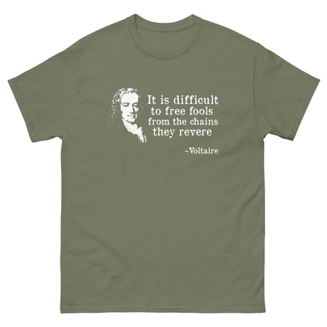 Voltaire Quote Heavy Cotton Shirt - Libertarian Country